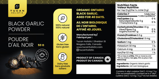 Organic Canadian Black Garlic Powder - 50 G