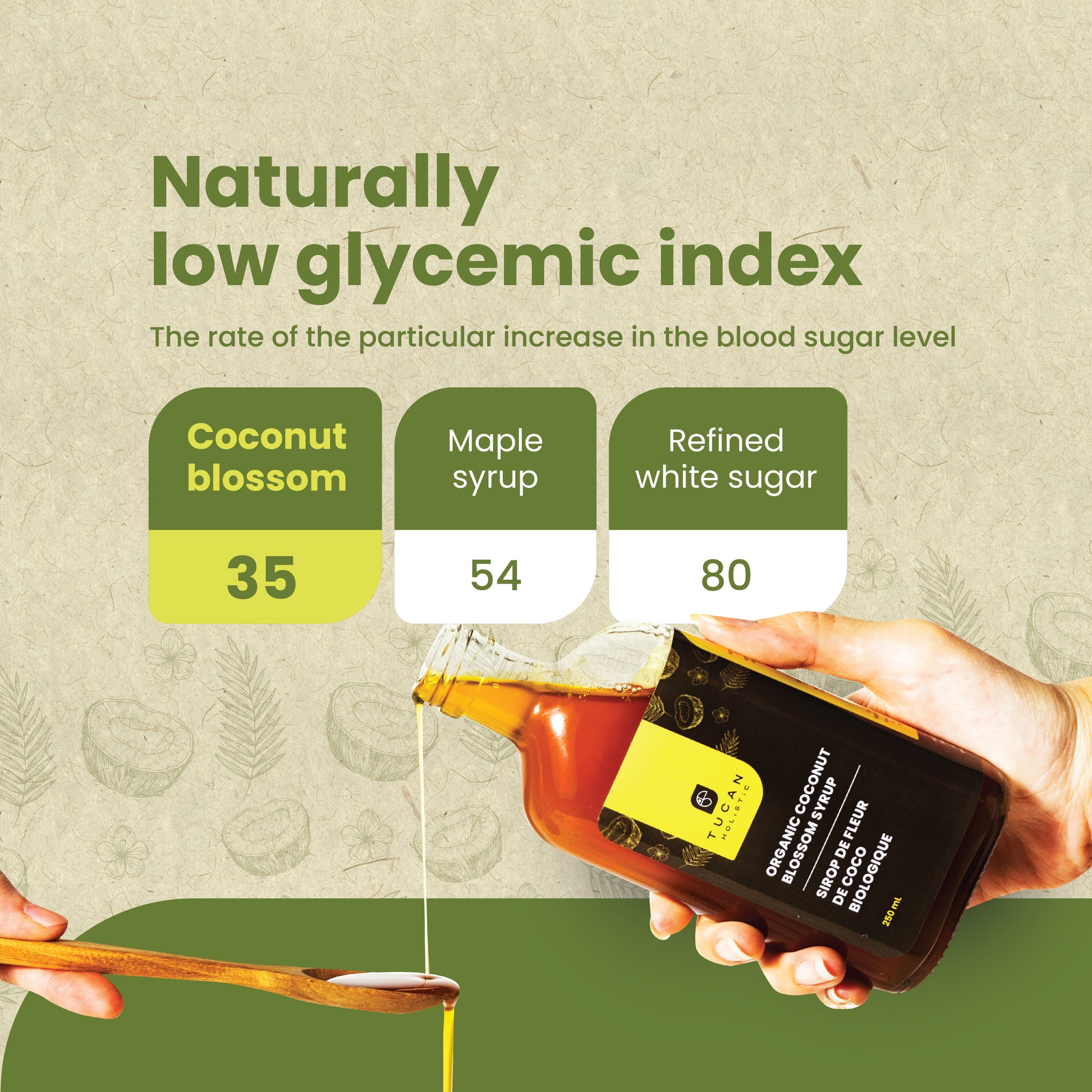 Coconut blossom Syrup Low glycemic natural sweetener for healthy baking