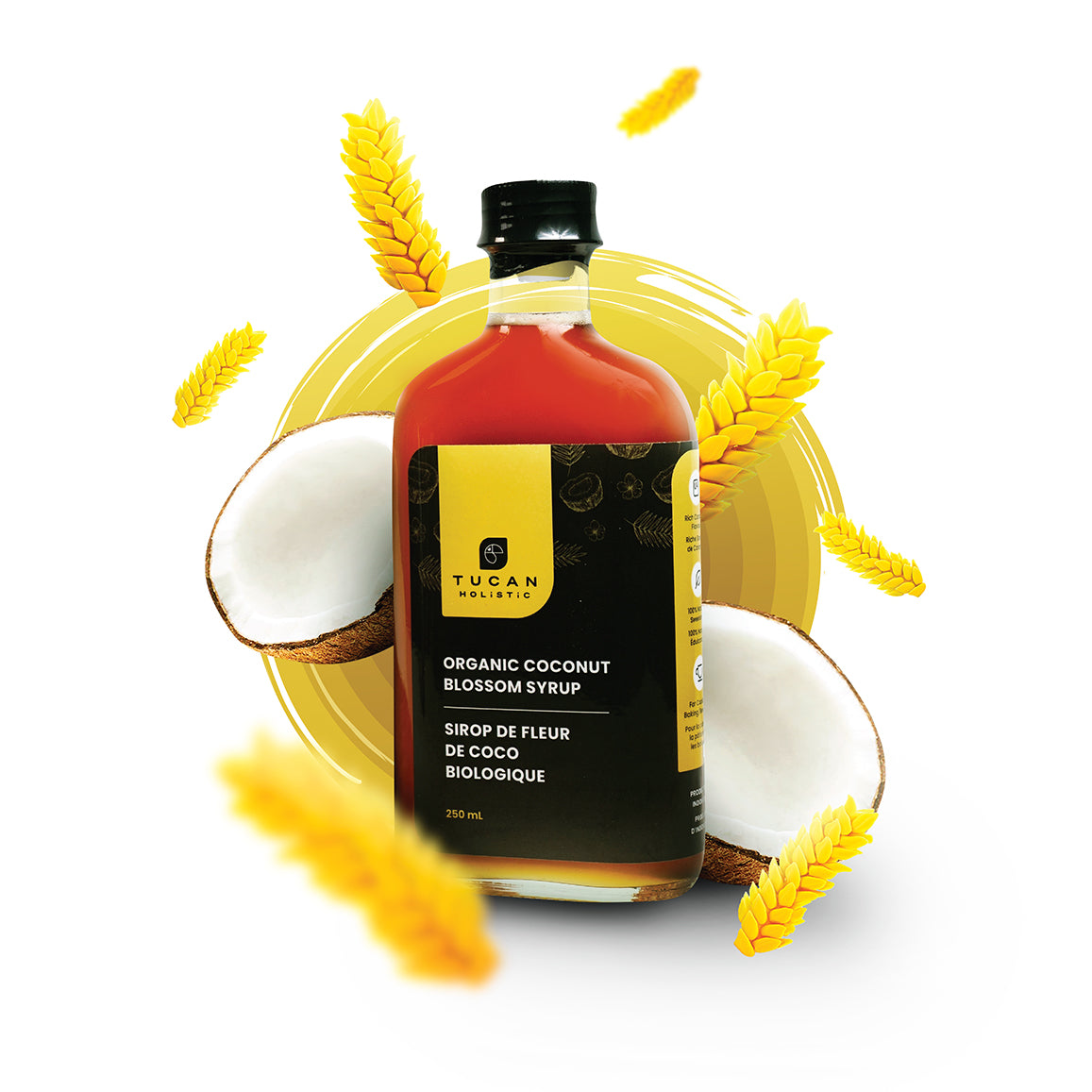 Bottle of organic coconut blossom syrup