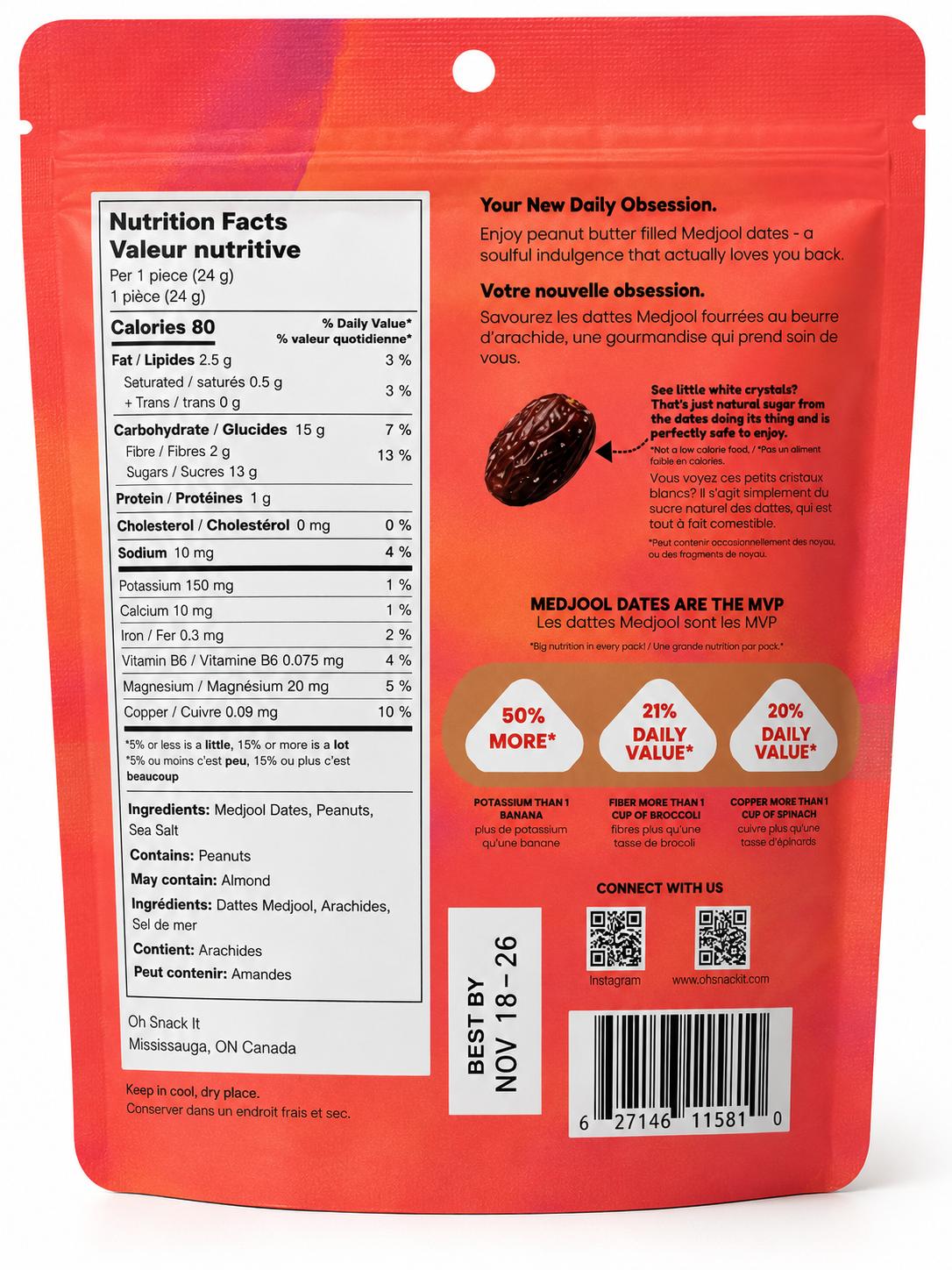 Peanut Butter Stuffed Dates | 70 G