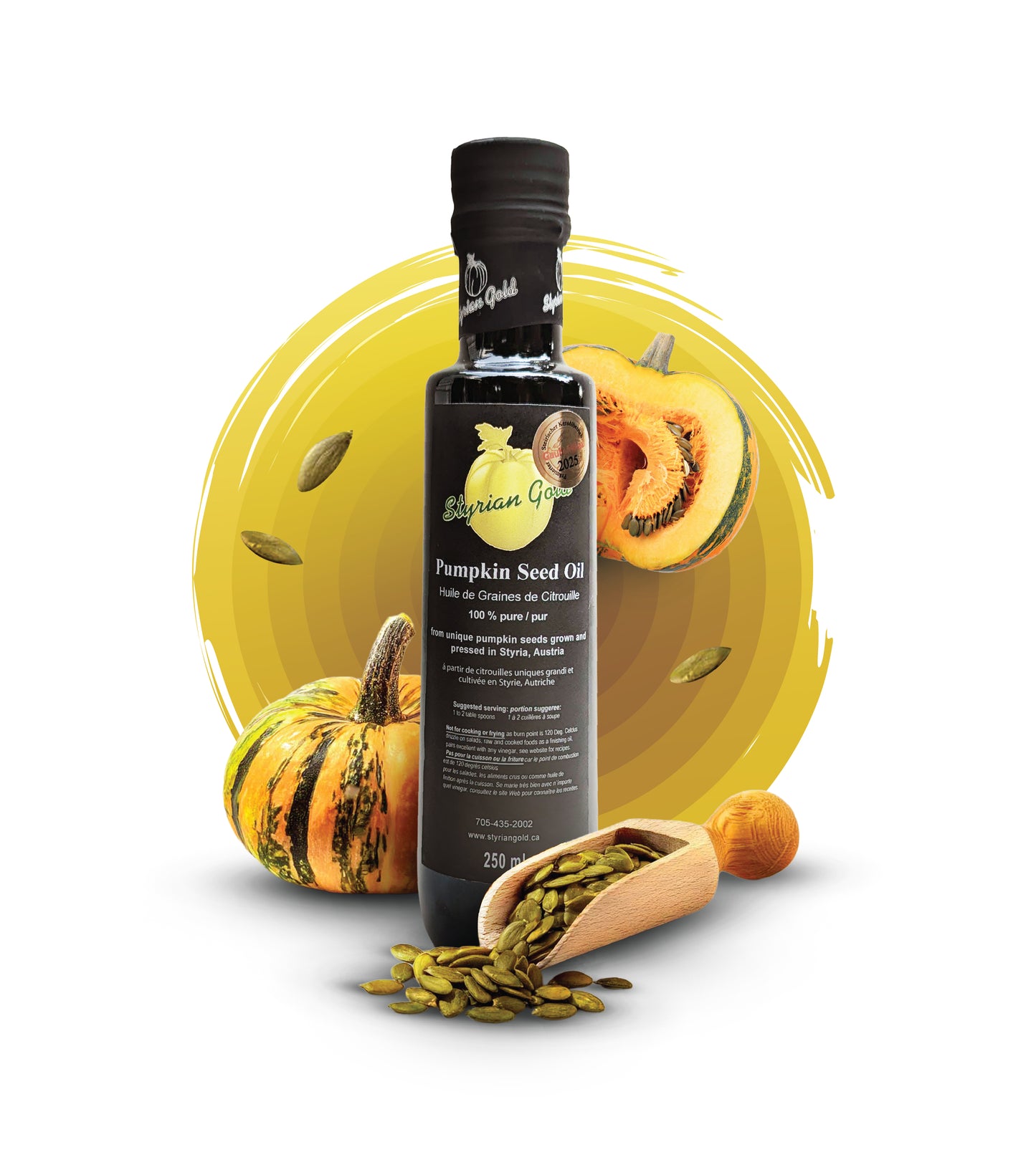 Styrian Pumpkin Seed Oil - 100% Pure & Cold-Pressed