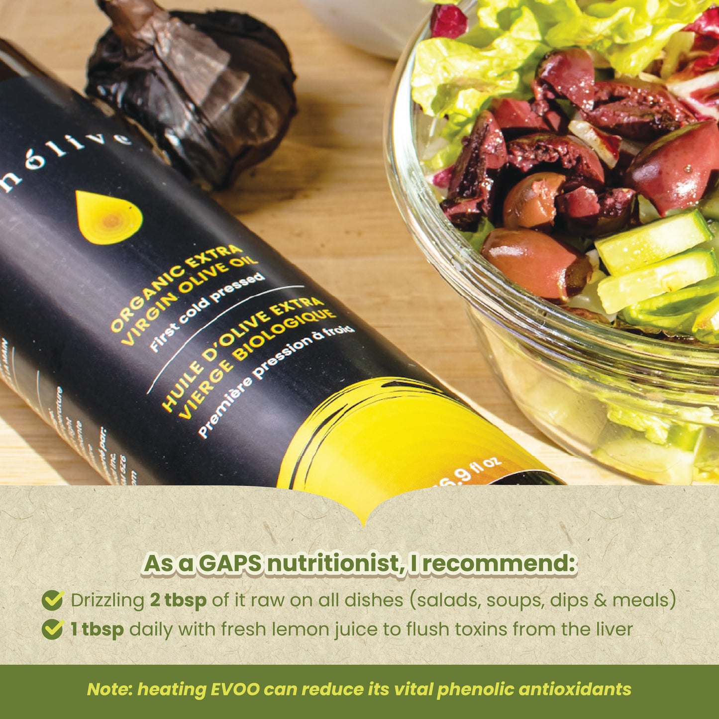 Zenolive Organic EVOO made from Cold-pressed early harvest Tunisian olives