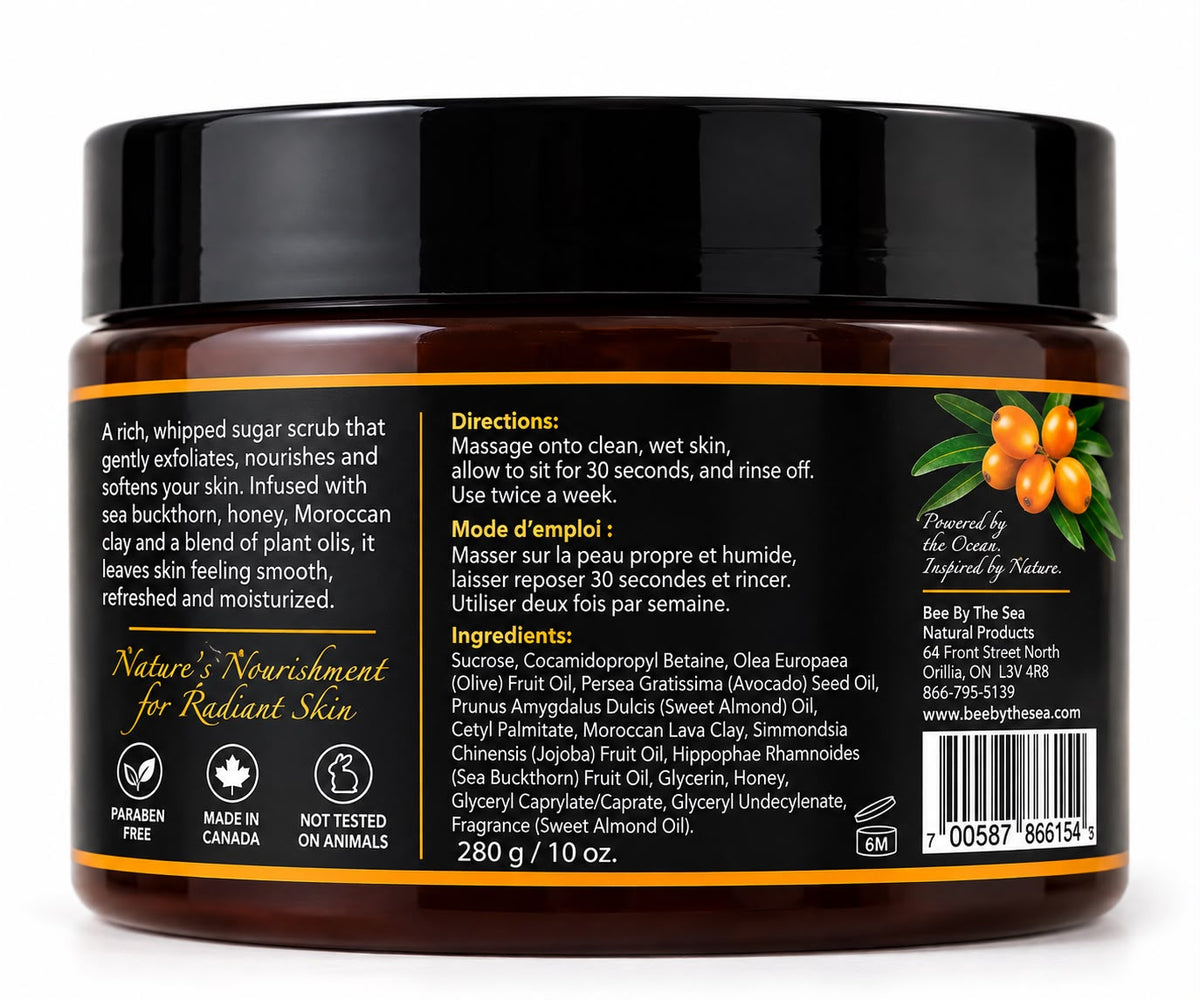 Bee By The Sea Whipped Sugar Scrub – Sea Buckthorn & Honey | 280 g