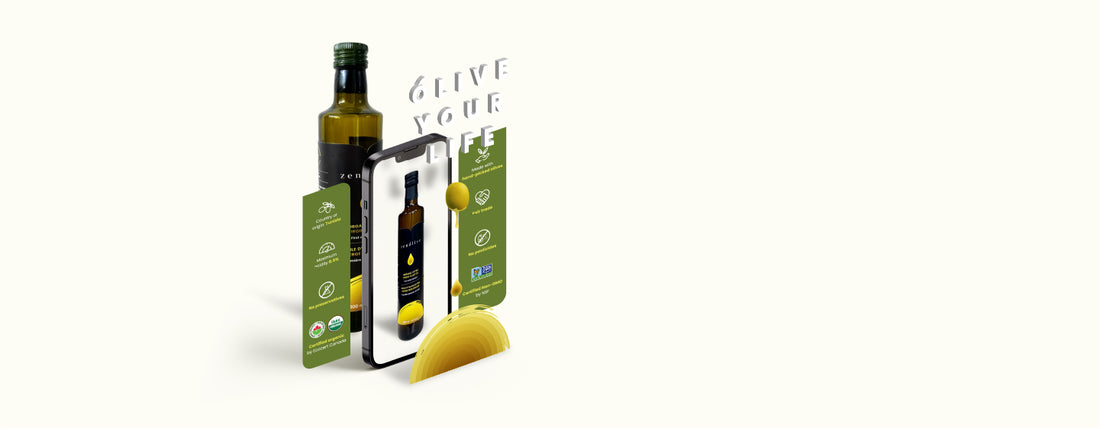 Augmented reality feature by Zenolive Organic Extra Virgin Olive Oil
