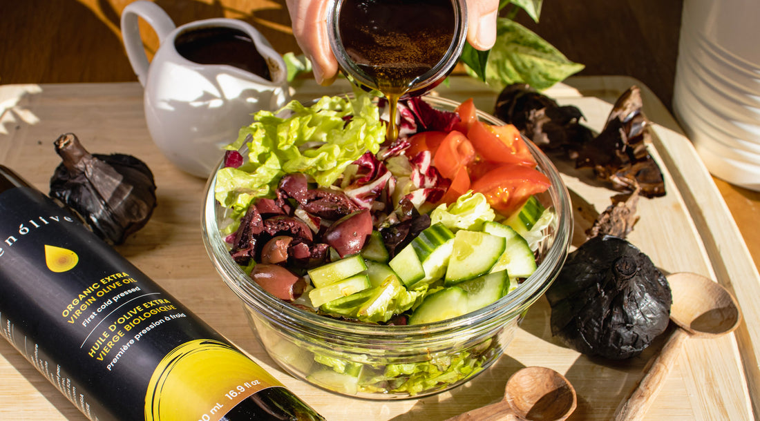 black garlic salad dressing Black Garlic Vinaigrette PomPomCooks