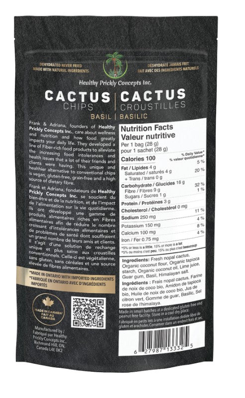 Prickly Eats - Cactus Basil Chips - 28 g