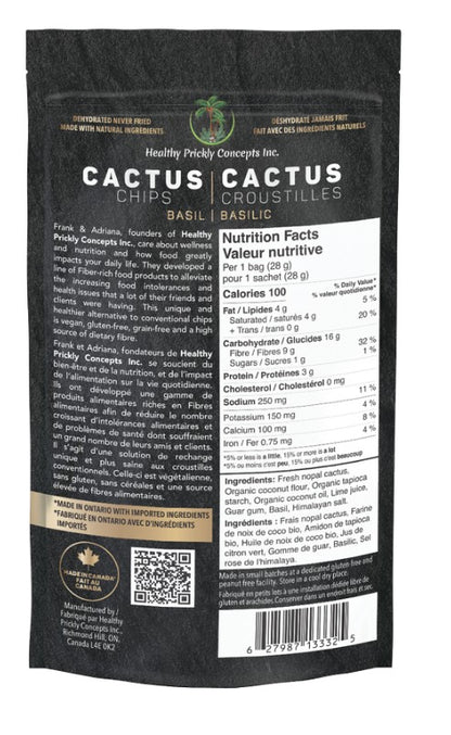 Prickly Eats - Cactus Basil Chips - 28 g