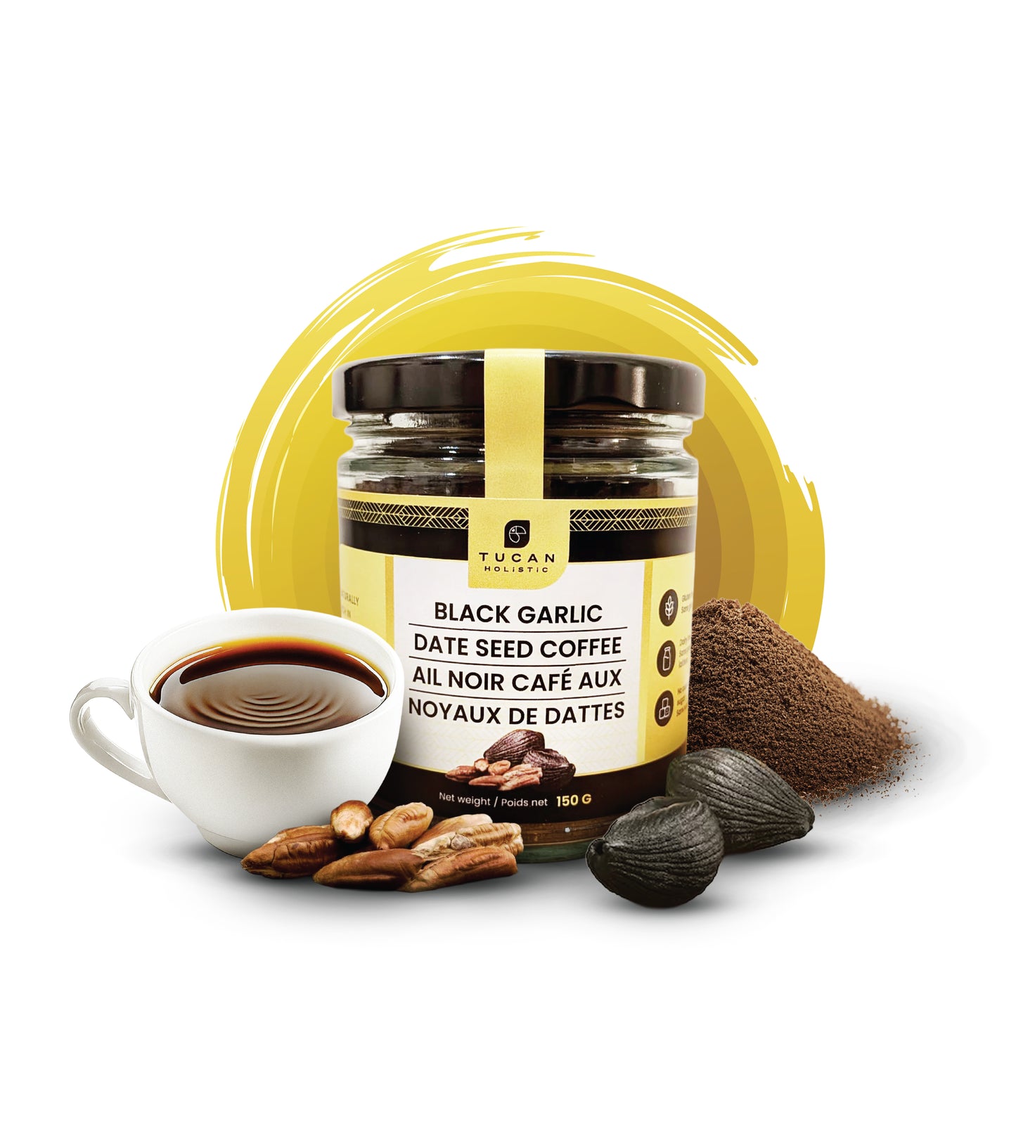 Black Garlic Date Seed Coffee - 150 G