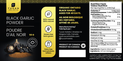 Organic Canadian Black Garlic Powder - 50 G