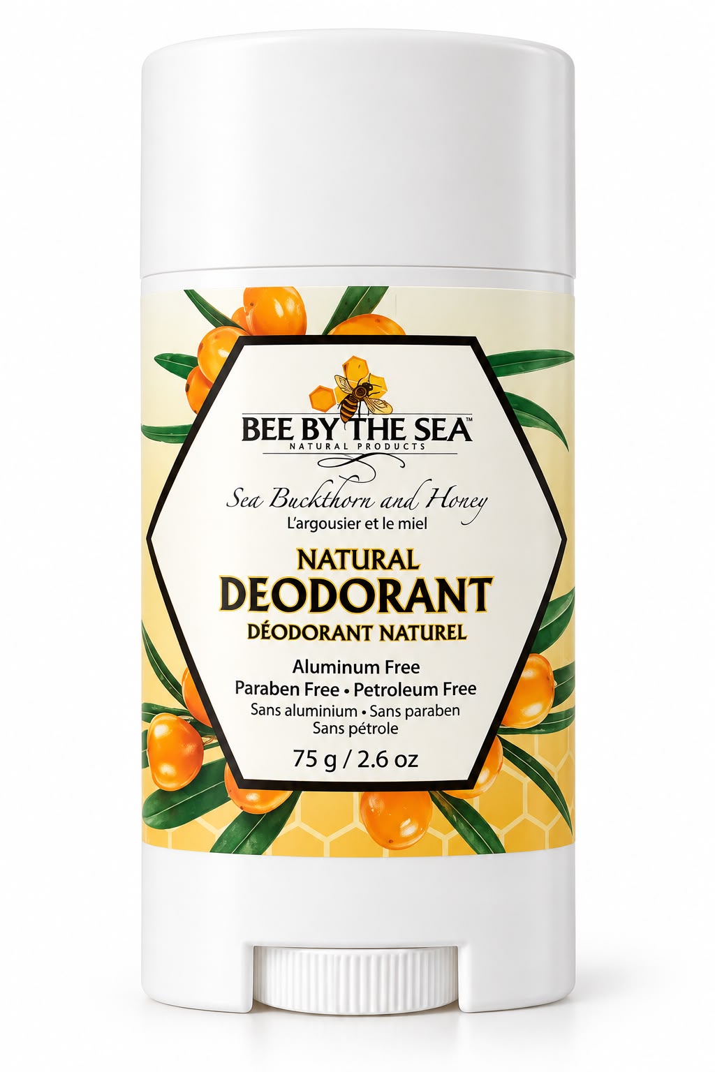 Bee By The Sea Natural Deodorant – Sea Buckthorn & Honey | 75 g