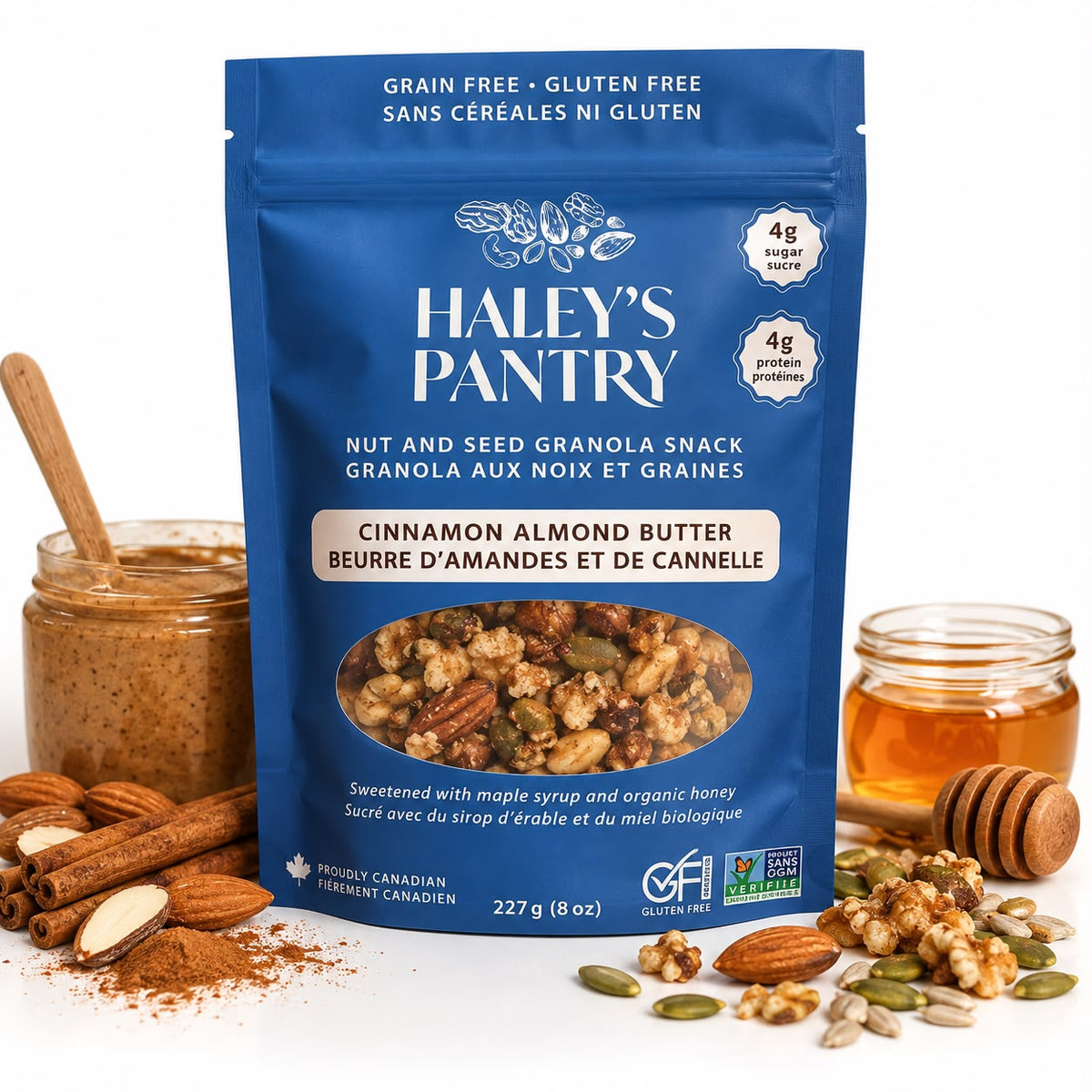 Haley’s Pantry Cinnamon Almond Butter Granola — 227 g