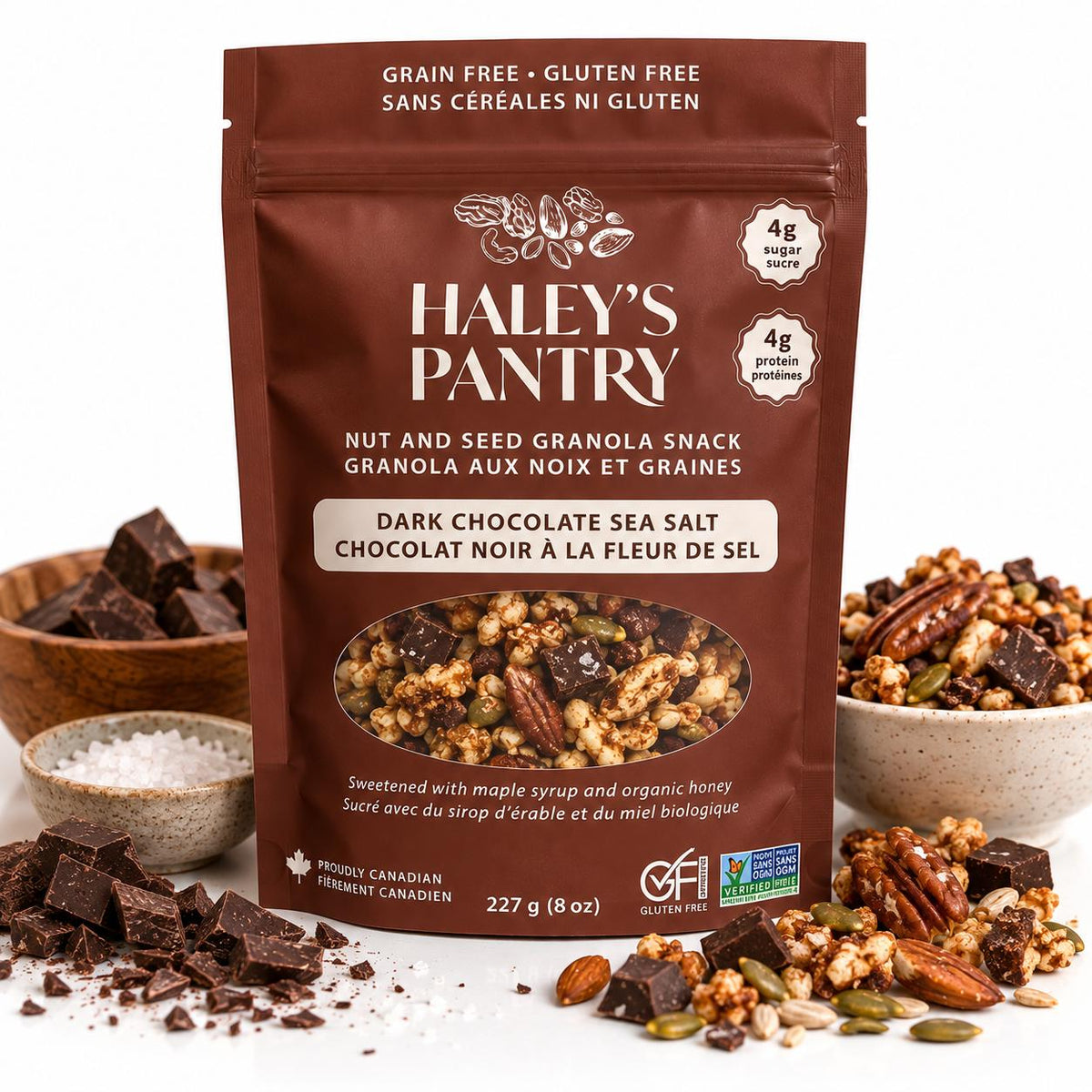 Haley’s Pantry Dark Chocolate Sea Salt Granola — 227 g