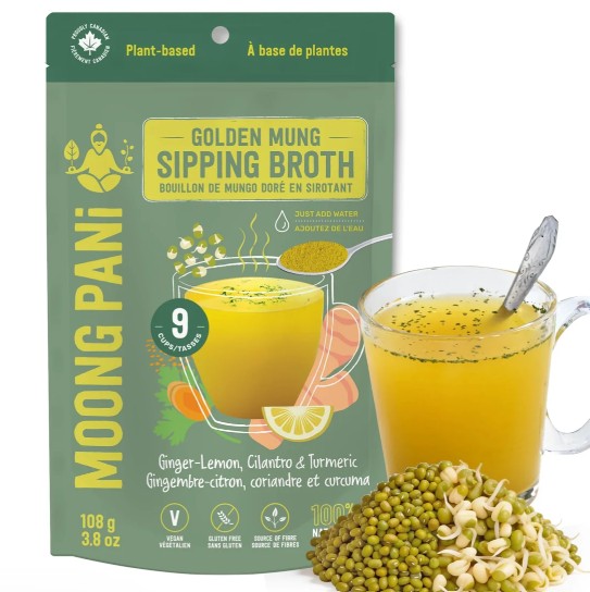 Moong Pani - Ginger, Lemon, Turmeric Golden Broth | 18g Plant Protein/pouch | 9 cups