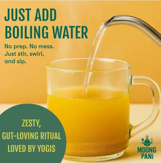 Moong Pani - Ginger, Lemon, Turmeric Golden Broth | 18g Plant Protein/pouch | 9 cups