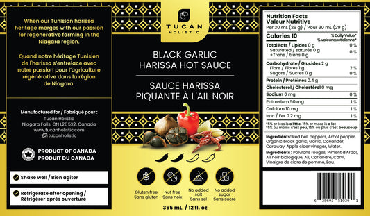 Black Garlic Harissa Hot Sauce - 355 ML - Buy 1 Get 1 FREE!*