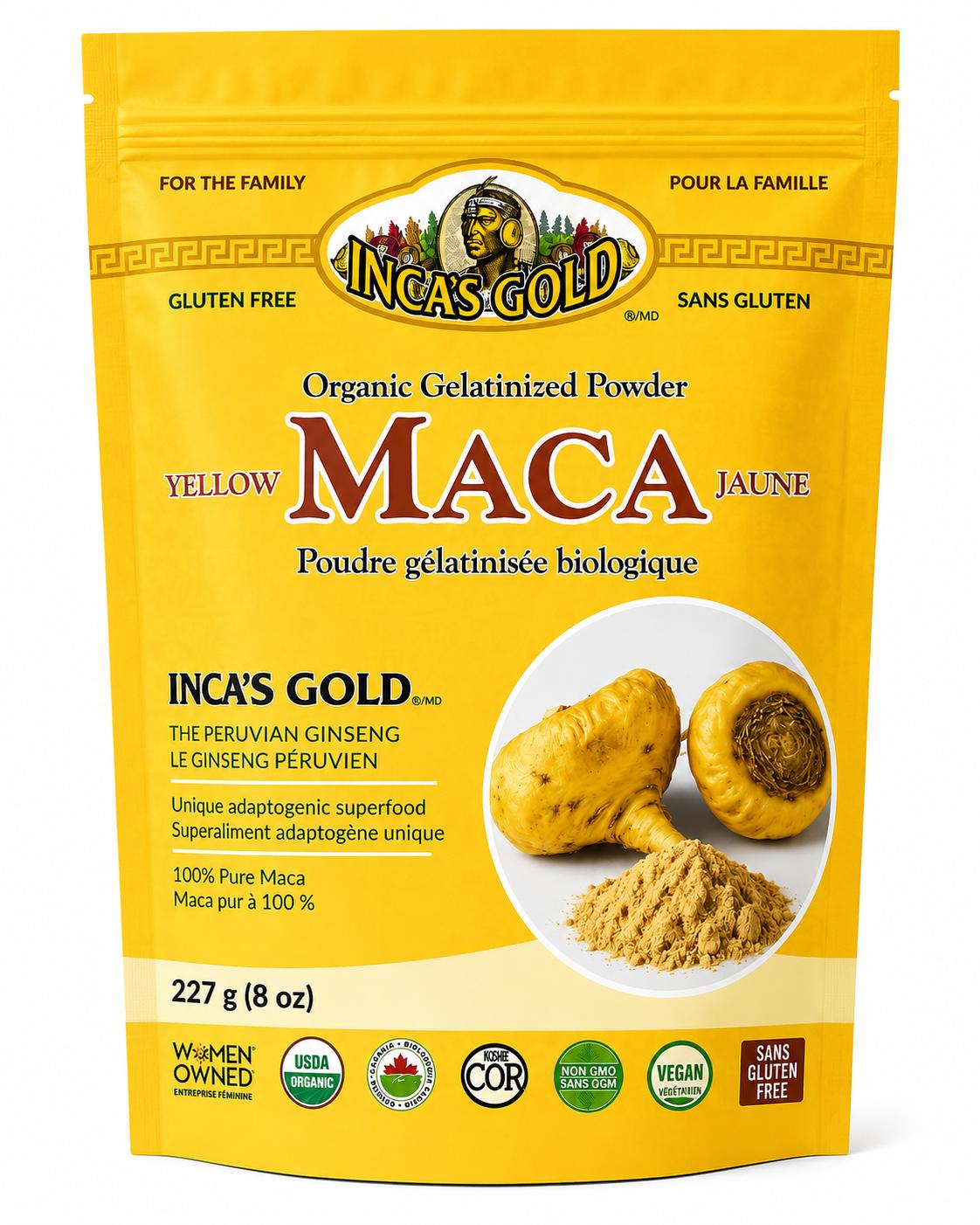 Organic Yellow Maca – Gelatinized Powder | 227 g