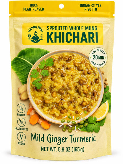 Moong Pani Sprouted Whole Mung Khichari – Mild Ginger Turmeric | 165 g