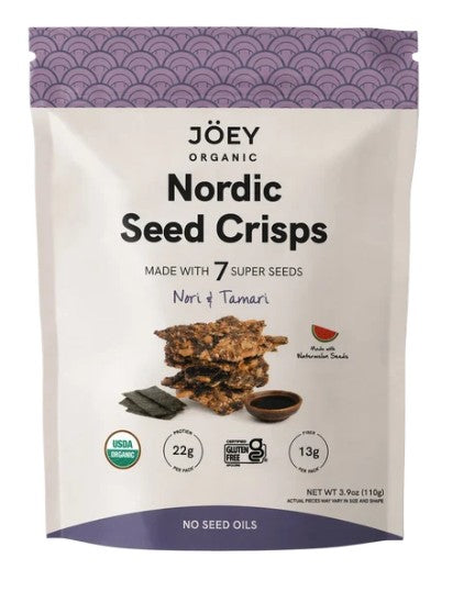 Joey Nordic Nori & Tamari Seed Crisps - 110 g