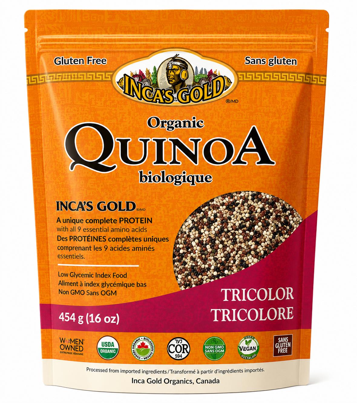 INCA’S GOLD Organic Tri-Colour Quinoa – 454 g