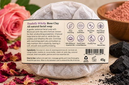 Toadally Witchy – Rose Clay Facial Soap for Mature Skin | 45g