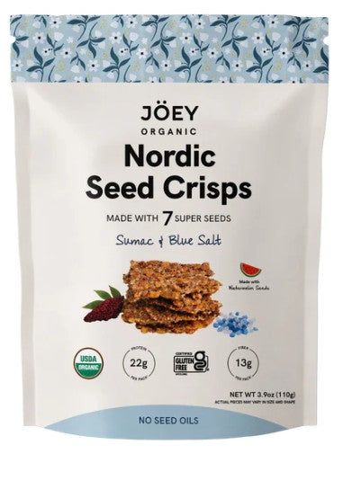 Joey Nordic Sumac & Blue Salt Seed Crisps - 110 g