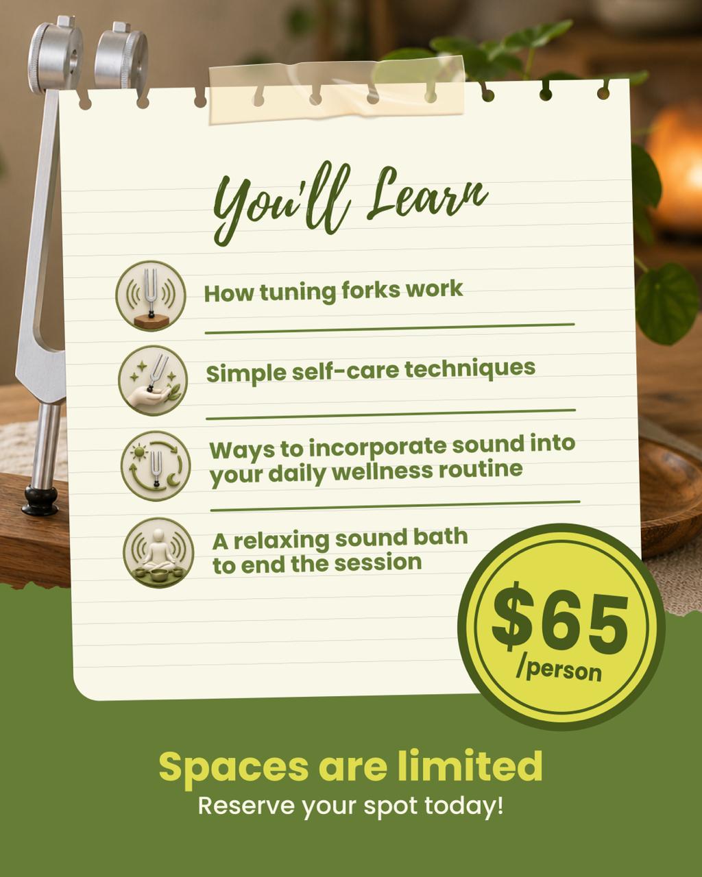 Tuning Fork Self-Care Workshop | October 3