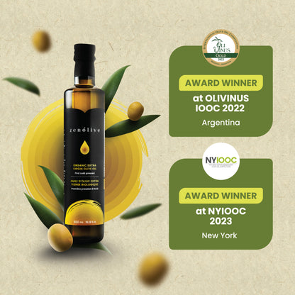 Zenolive Organic Extra Virgin Olive Oil - 500ml bottle from Tunisia
