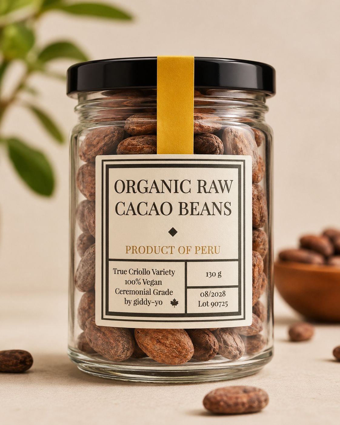 Organic Raw Criollo Cacao Beans – Peru | 130 g