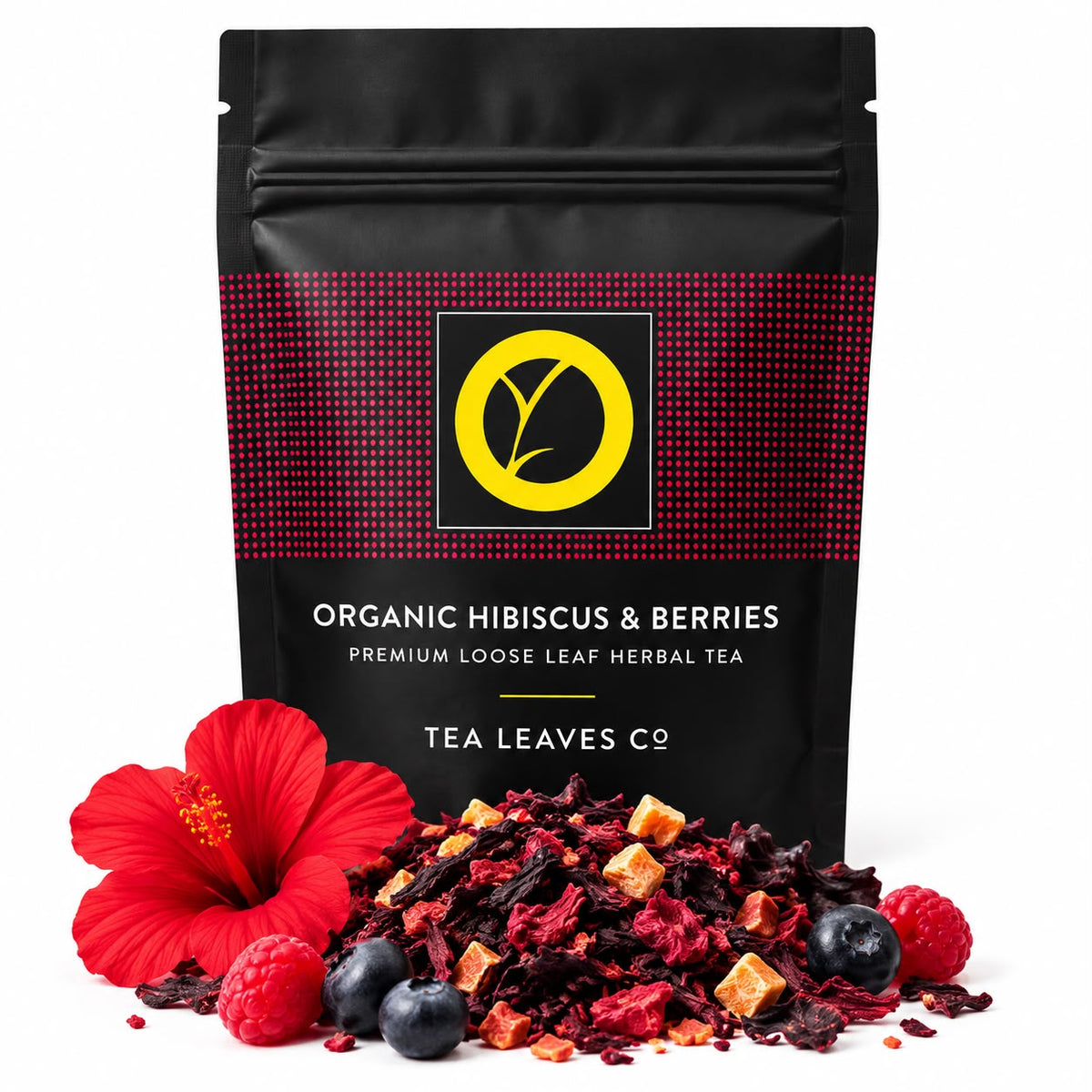 Organic Hibiscus & Berries – Premium Loose Leaf Herbal Tea | 100 g
