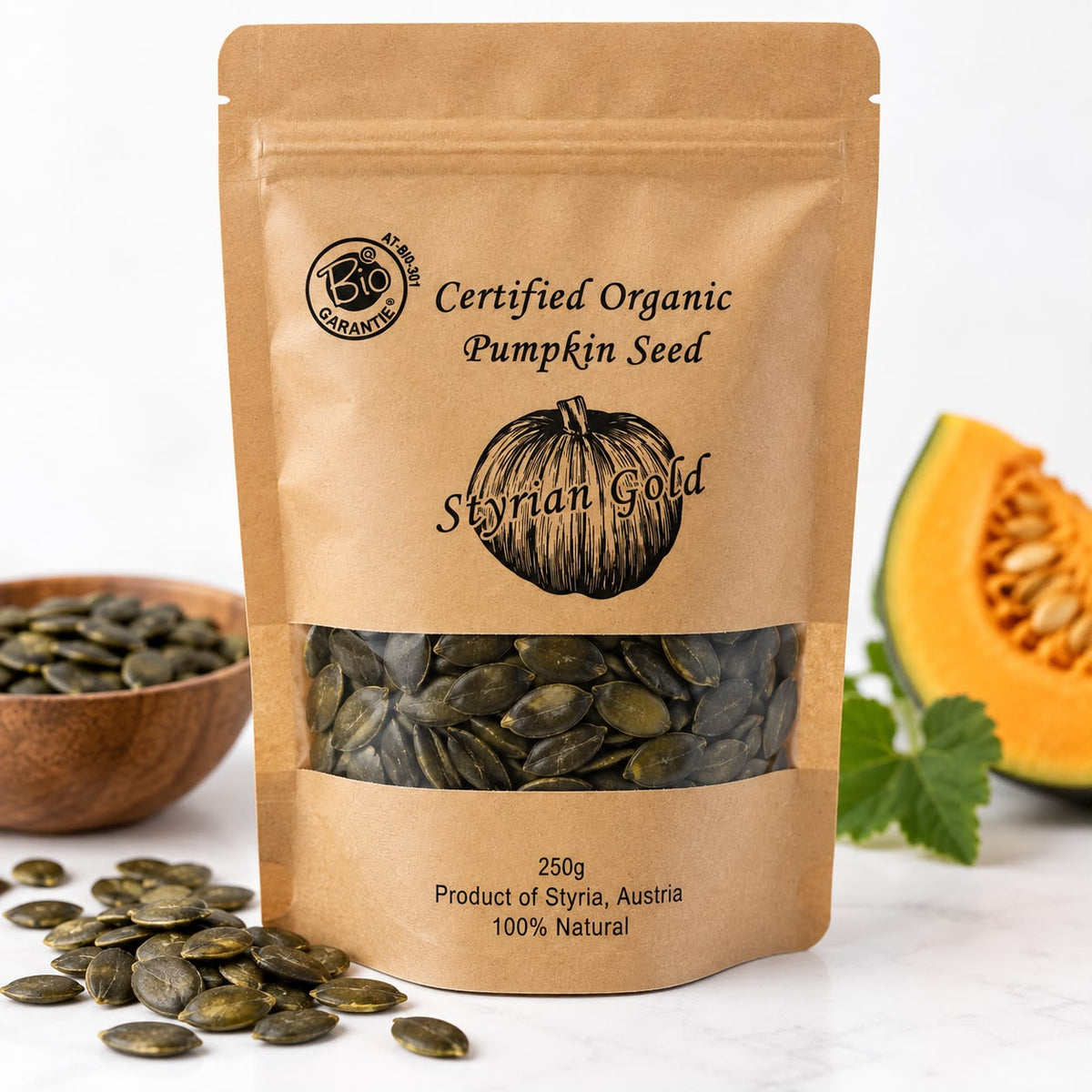 Styrian Gold Certified Organic Pumpkin Seeds – 250 g