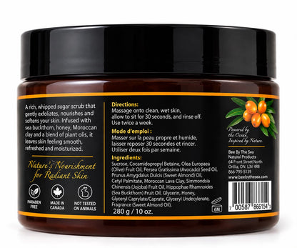 Bee By The Sea Whipped Sugar Scrub – Sea Buckthorn & Honey | 280 g